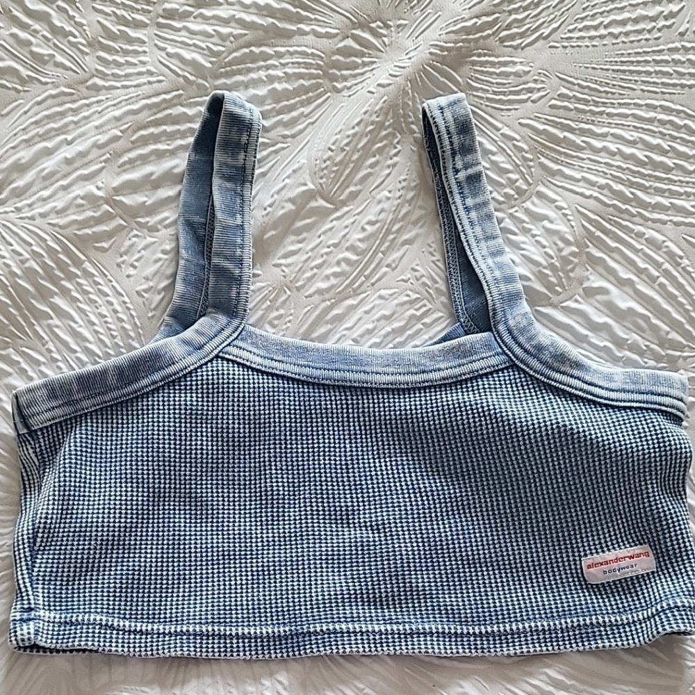Alexander Wang Blue Textured Top